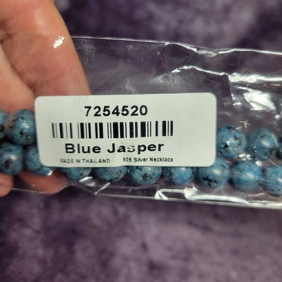 Blue Jasper Beaded Necklace - Picture 2 of 9